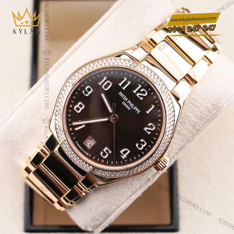 Đồng hồ Patek Philippe Twenty~4 mặt nâu sunburst 7300/1200R-001