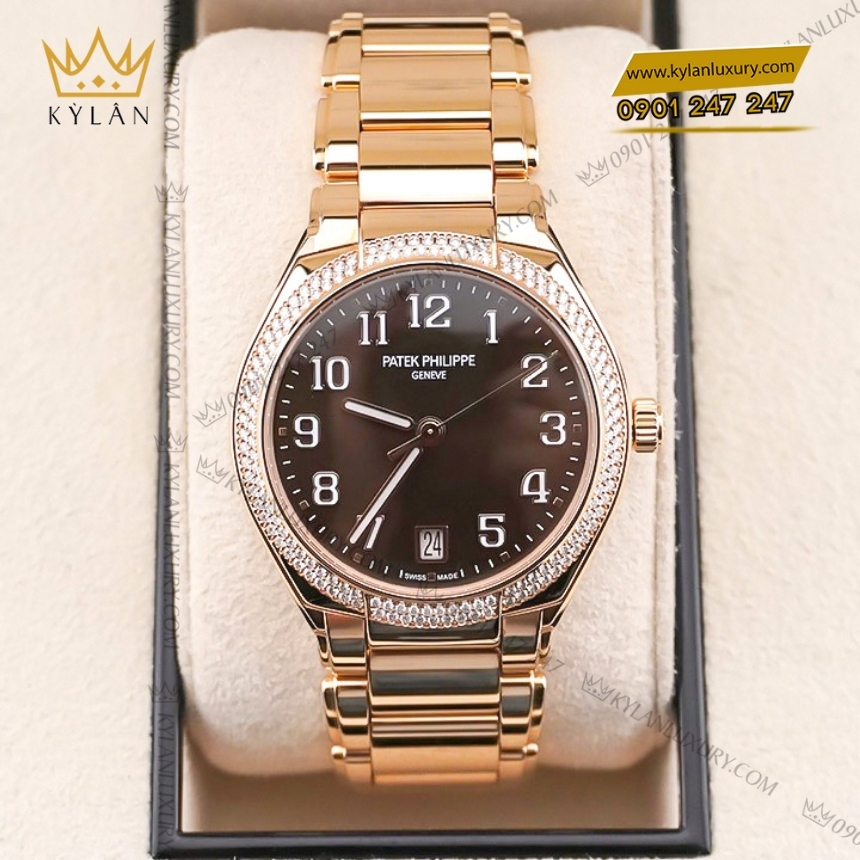 Kỳ Lân Luxury patek philippe twenty4 7300 1200r 001 5 Đồng hồ Patek Philippe Twenty~4 mặt chocolate sunburst 7300/1200R-001