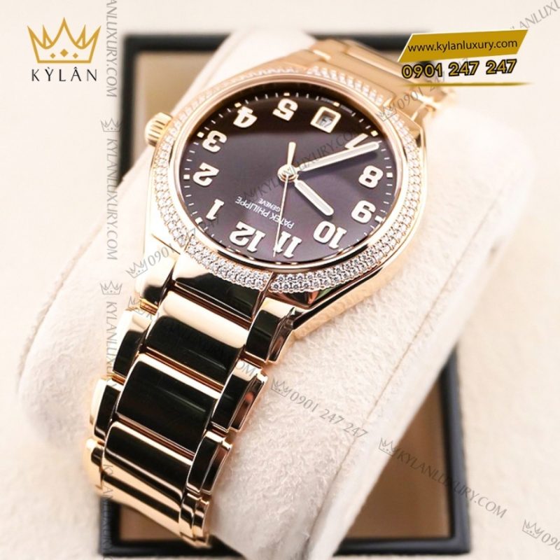 Đồng hồ Patek Philippe Twenty~4 mặt nâu sunburst 7300/1200R-001