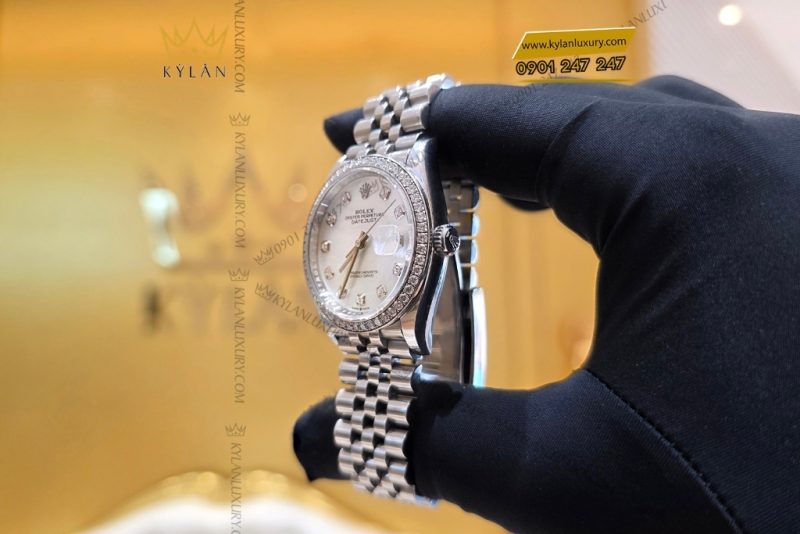 Đồng hồ Rolex Datejust 36 126284RBR-0011 mặt khảm trai, bezel đính kim cương