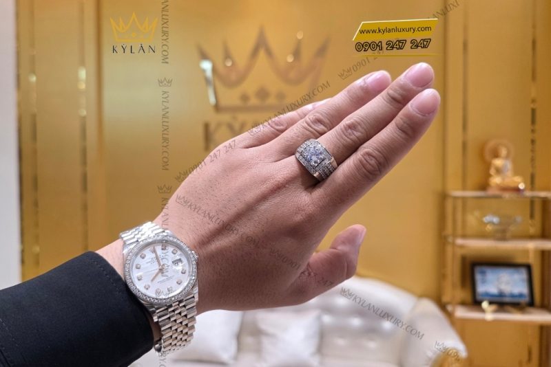 Đồng hồ Rolex Datejust 36 126284RBR-0011 mặt khảm trai, bezel đính kim cương