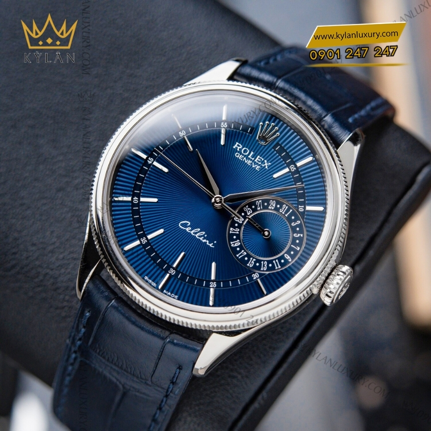 Kỳ Lân Luxury rolex cellini date vang trang 18 ct m50519 0011 4 Đồng hồ Rolex Cellini Date vàng trắng 50519-0011