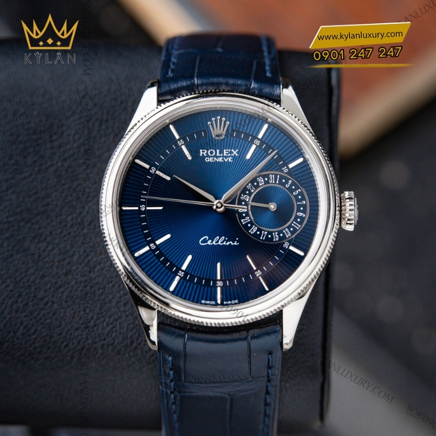 Kỳ Lân Luxury rolex cellini date vang trang 18 ct m50519 0011 5 Đồng hồ Rolex Cellini Date vàng trắng 50519-0011
