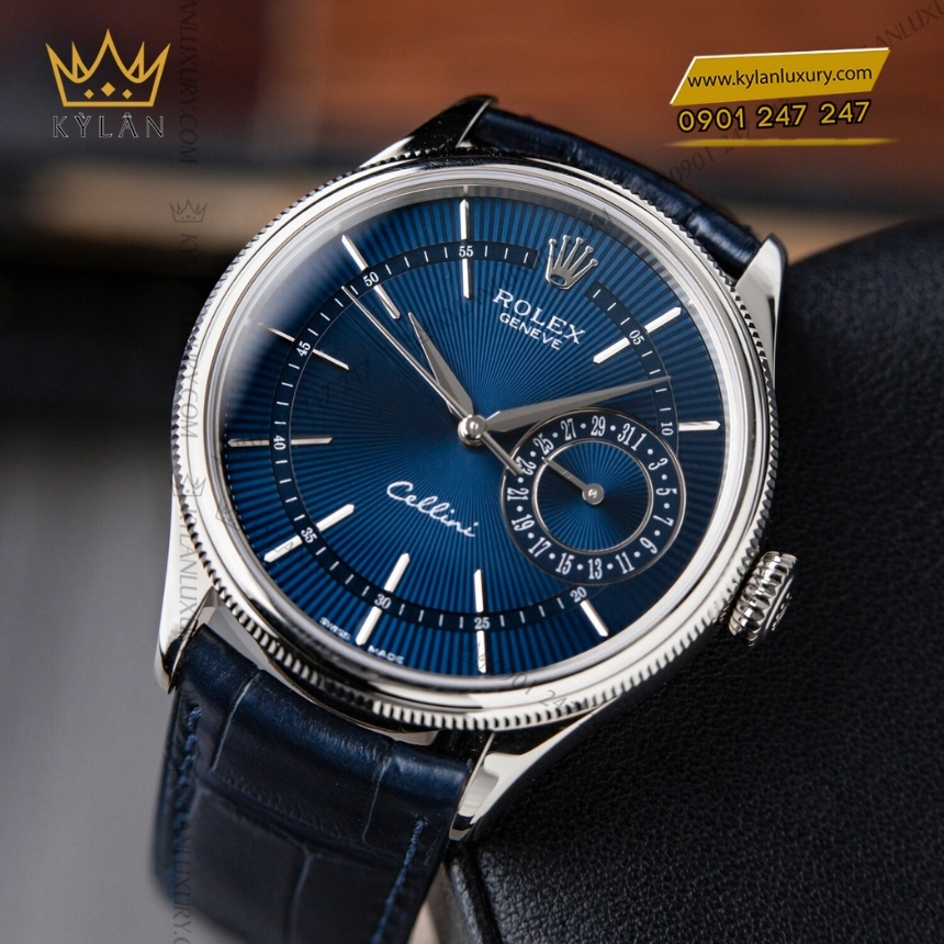 Kỳ Lân Luxury rolex cellini date vang trang 18 ct m50519 0011 6 Đồng hồ Rolex Cellini Date vàng trắng 50519-0011