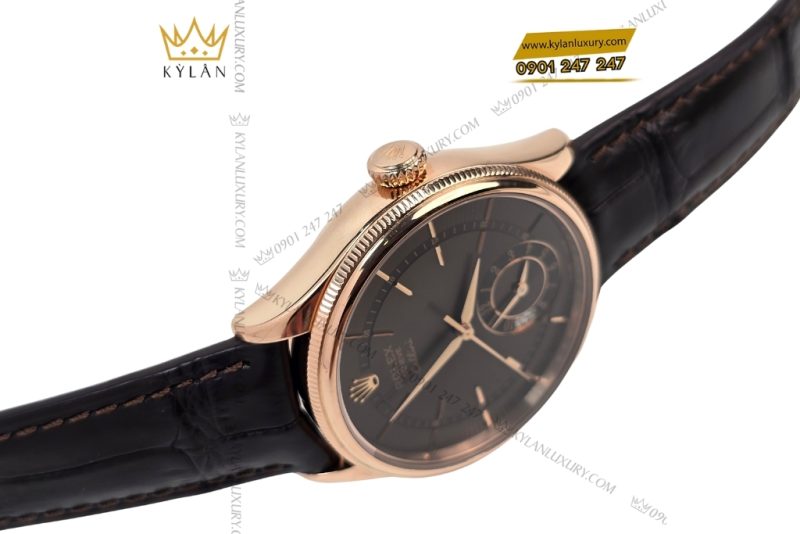 Đồng hồ Rolex Cellini Dual Time 50525-009 mặt số Chocolate