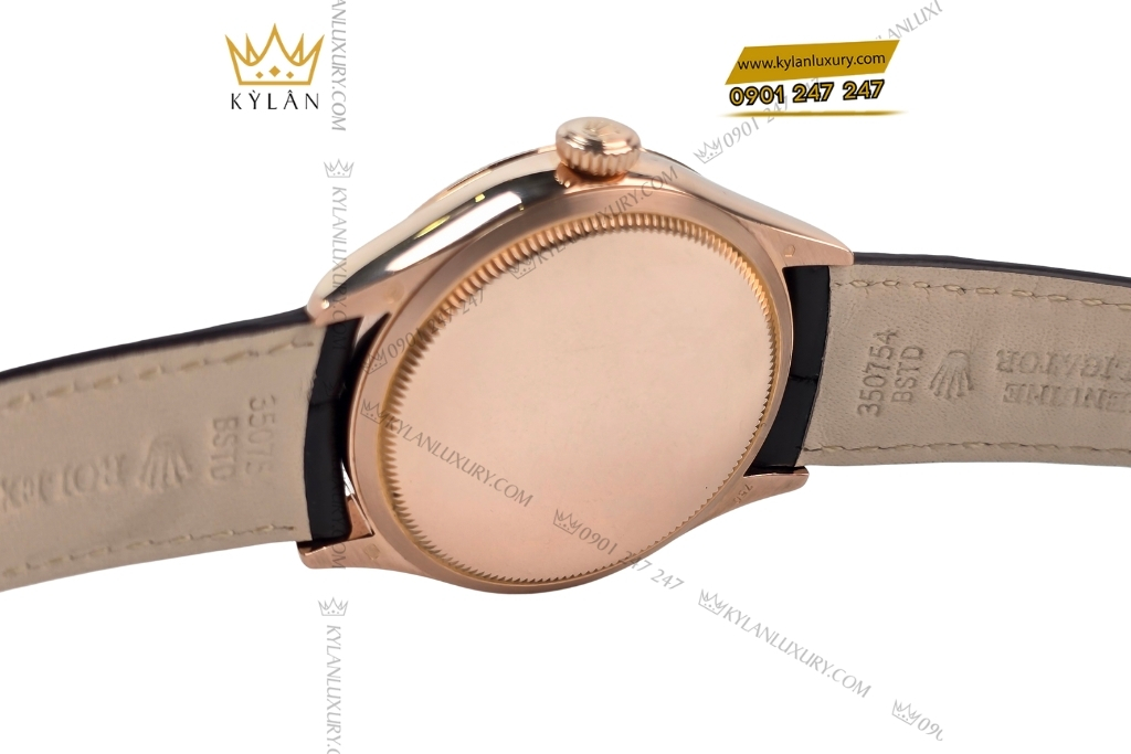 Kỳ Lân Luxury rolex cellini dual time 50525 009 12 Đồng hồ Rolex Cellini Dual Time 50525-009 mặt số Chocolate