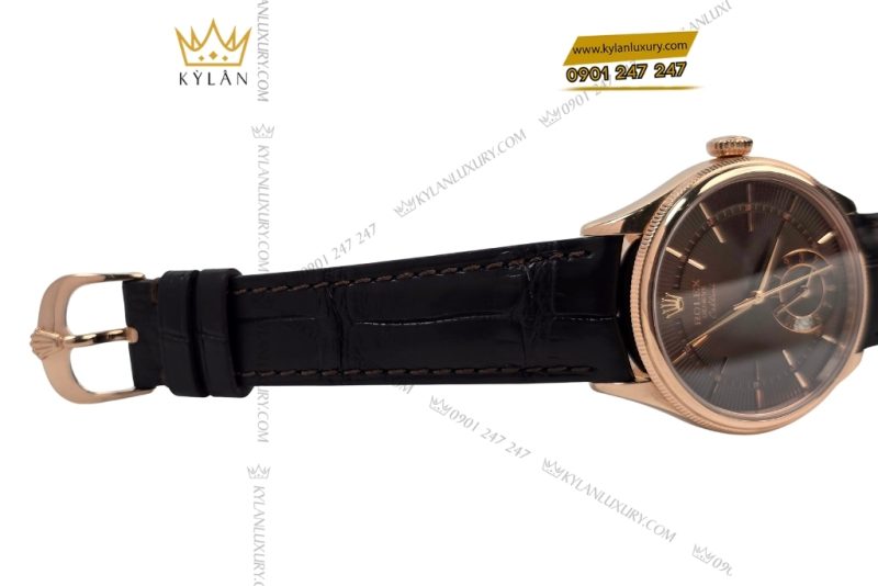 Đồng hồ Rolex Cellini Dual Time 50525-009 mặt số Chocolate