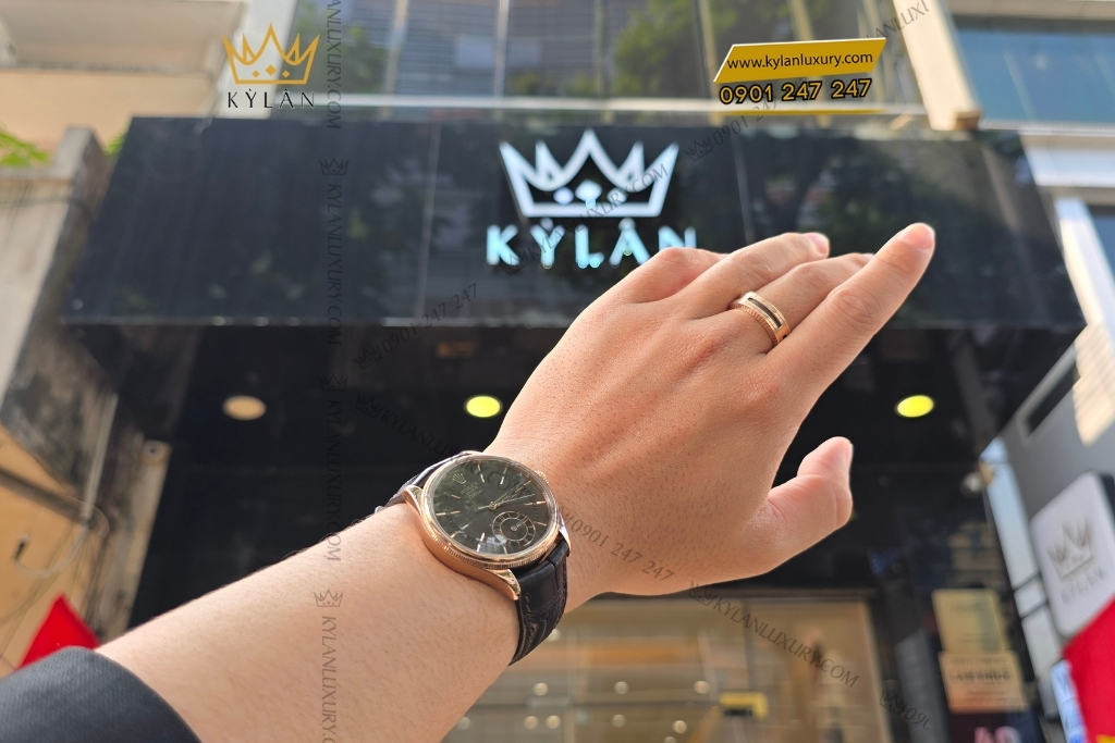 Kỳ Lân Luxury rolex cellini dual time 50525 009 5 Đồng hồ Rolex Cellini Dual Time 50525-009 mặt số Chocolate