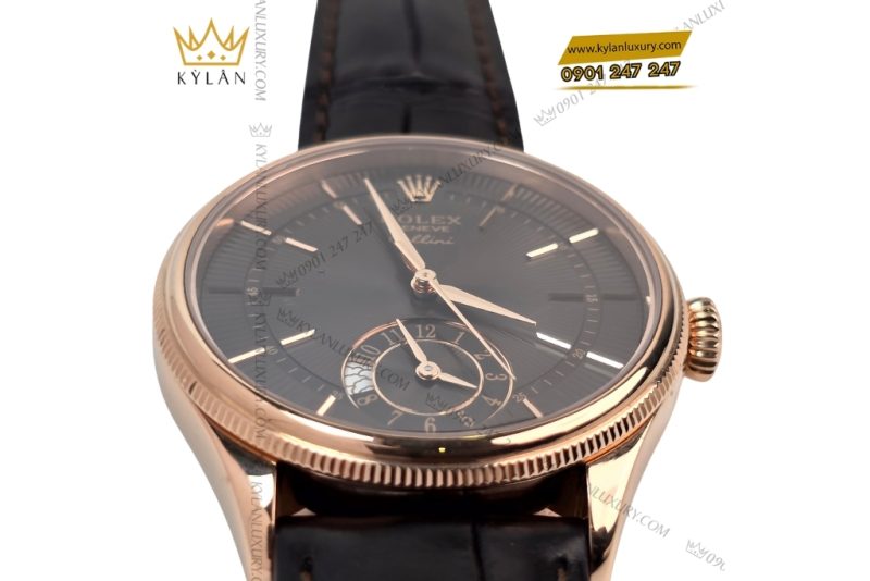 Đồng hồ Rolex Cellini Dual Time 50525-009 mặt số Chocolate