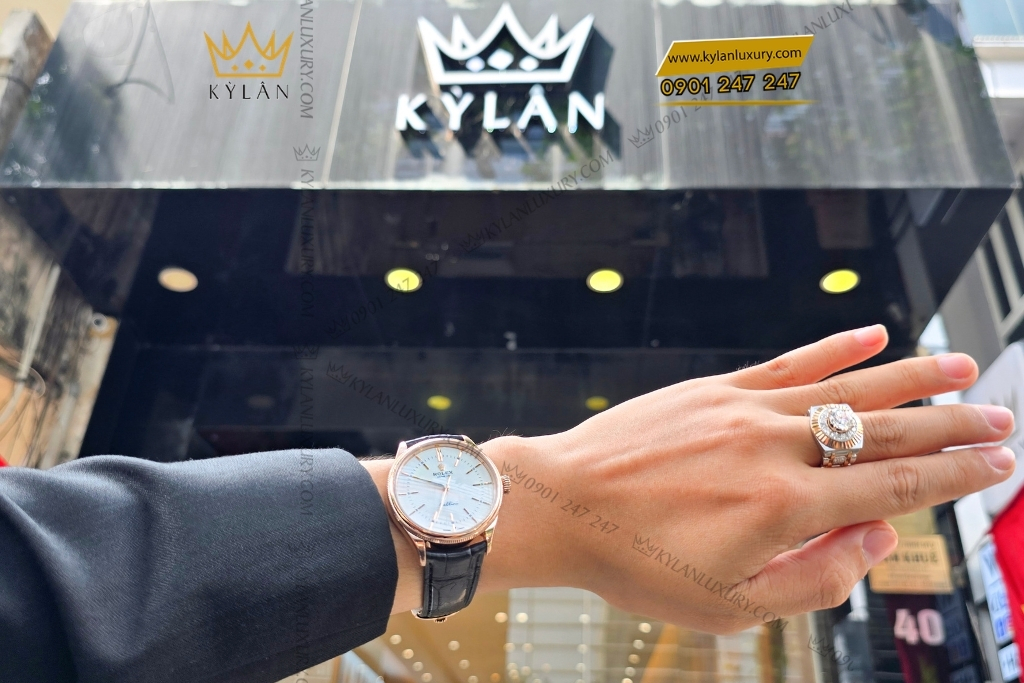 Kỳ Lân Luxury rolex cellini time 39mm 50505 white dial 11 Đồng hồ Rolex Cellini Time 39mm 50505-0020 White Dial