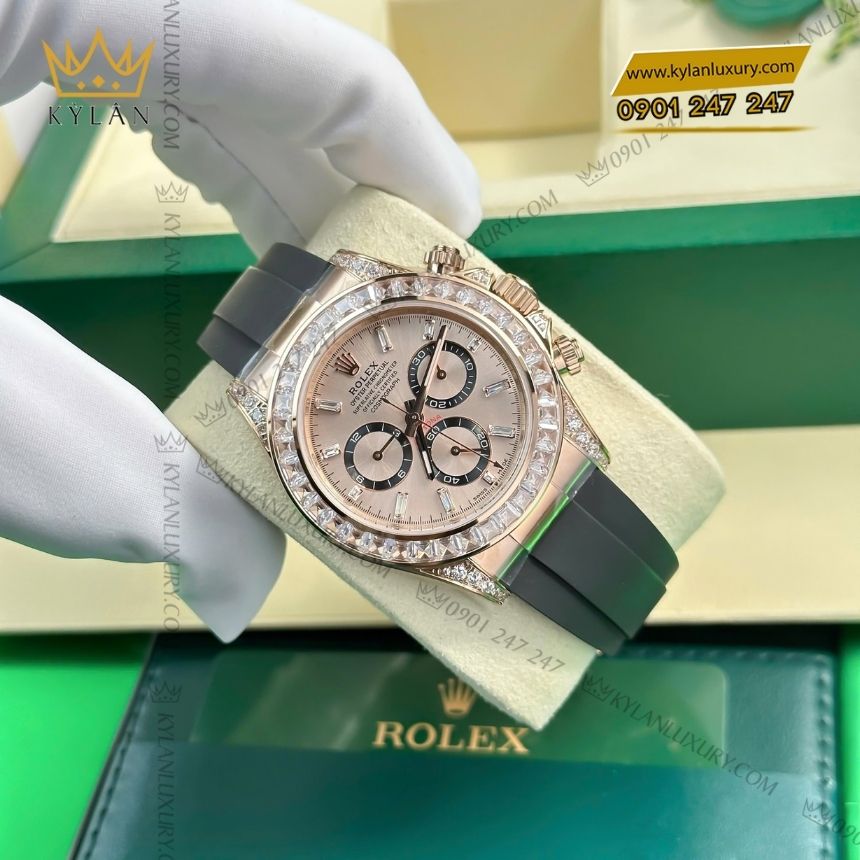 Kỳ Lân Luxury rolex cosmograph daytona 126535tbr 0002 6 Đồng hồ Rolex Cosmograph Daytona 40 126535TBR-0002 mặt số Sundust