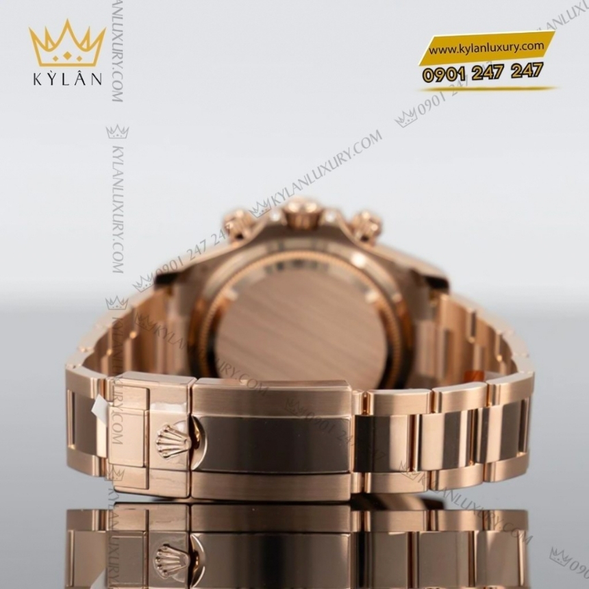 Kỳ Lân Luxury rolex cosmograph daytona 126595 mat so sundust 2 Đồng hồ Rolex Daytona mặt sundust đính kim cương 126595TBR