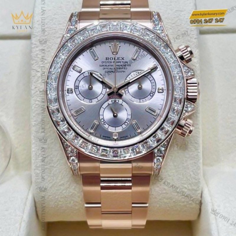 Đồng hồ Rolex Daytona mặt sundust đính kim cương 126595TBR