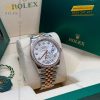 Đồng hồ Rolex Datejust 36 mặt lá cọ bạc 126281RBR-0025