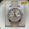 Đồng hồ Rolex Datejust 36 lá cọ vàng vành kim 126283RBR-0029