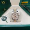 Đồng hồ Rolex Datejust 36 lá cọ vàng vành kim 126283RBR-0029