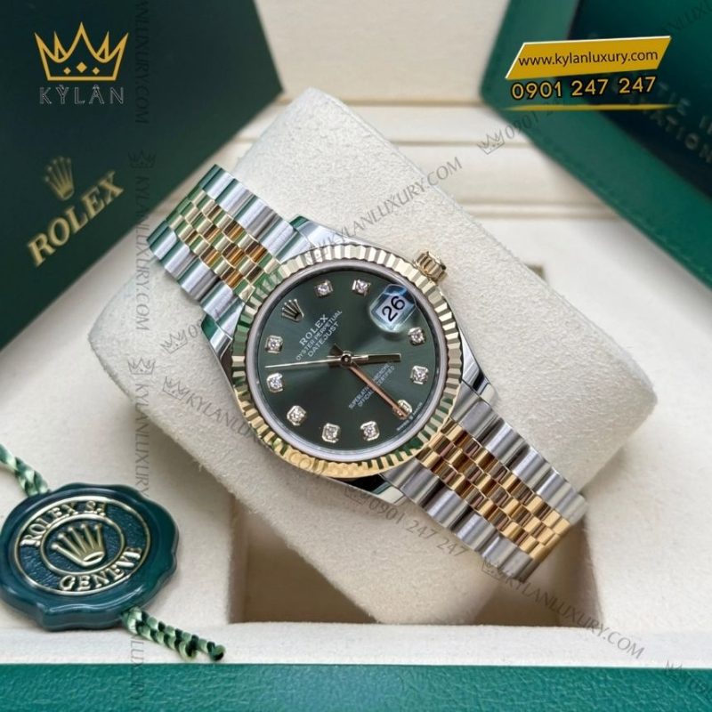 Đồng hồ Rolex Datejust 31 olive kim cương 278273-0030