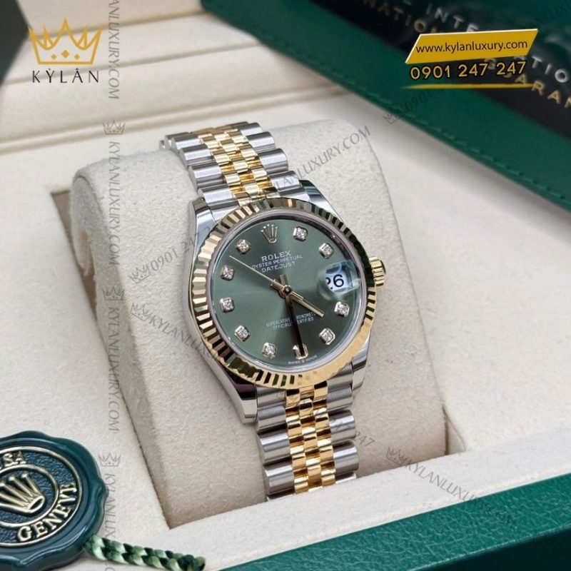 Đồng hồ Rolex Datejust 31 olive kim cương 278273-0030
