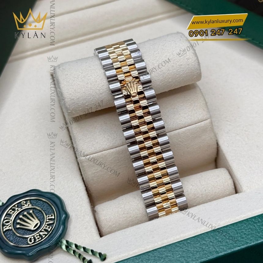 Kỳ Lân Luxury rolex datejust 31 278273 0030 demi olive 4 Đồng hồ Rolex Datejust 31 olive kim cương 278273-0030