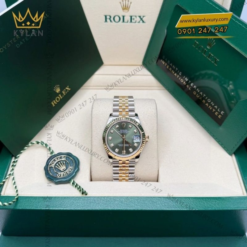 Đồng hồ Rolex Datejust 31 olive kim cương 278273-0030
