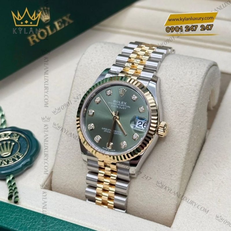 Đồng hồ Rolex Datejust 31 olive kim cương 278273-0030