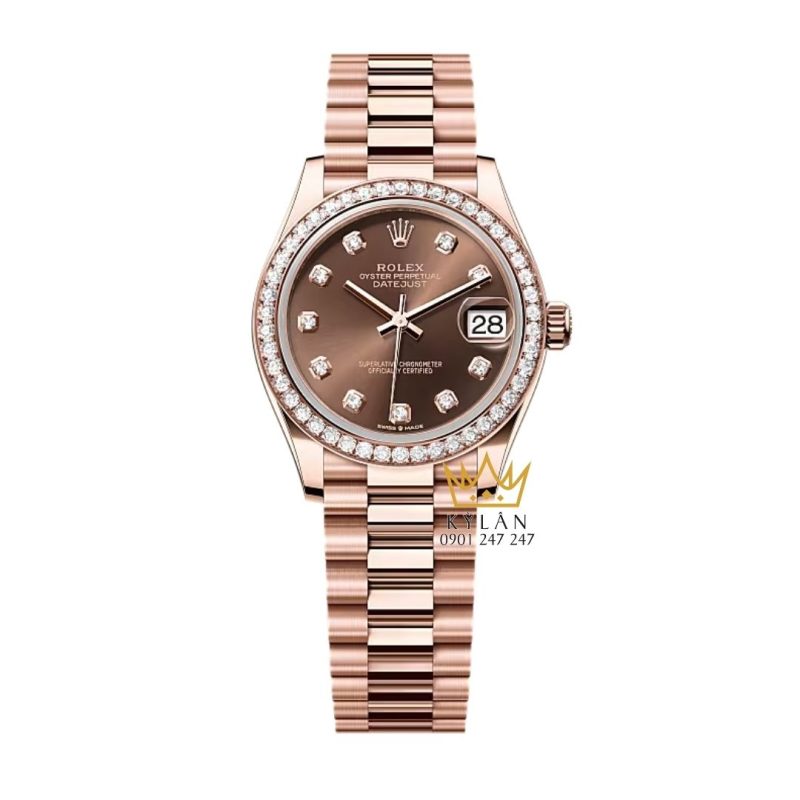 Đồng hồ Rolex Datejust 31 278285RBR-0006 mặt số Chocolate, cọc số kim cương