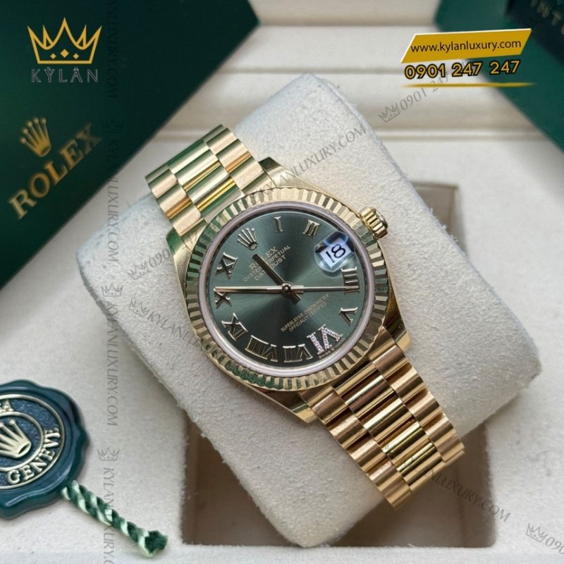 Đồng hồ Rolex Datejust 31 mặt xanh olive 278278-0030
