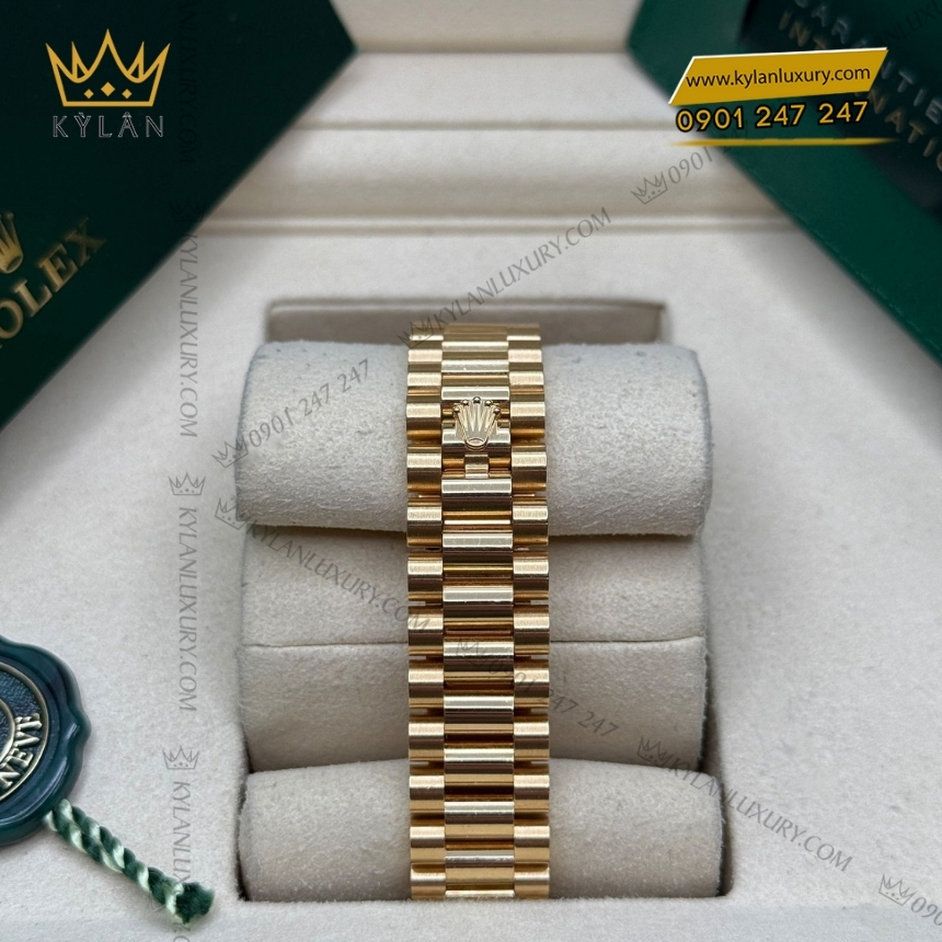 Kỳ Lân Luxury rolex datejust 31 vang vang 18ct m278278 0030 7 Đồng hồ Rolex Datejust 31 mặt xanh olive 278278-0030