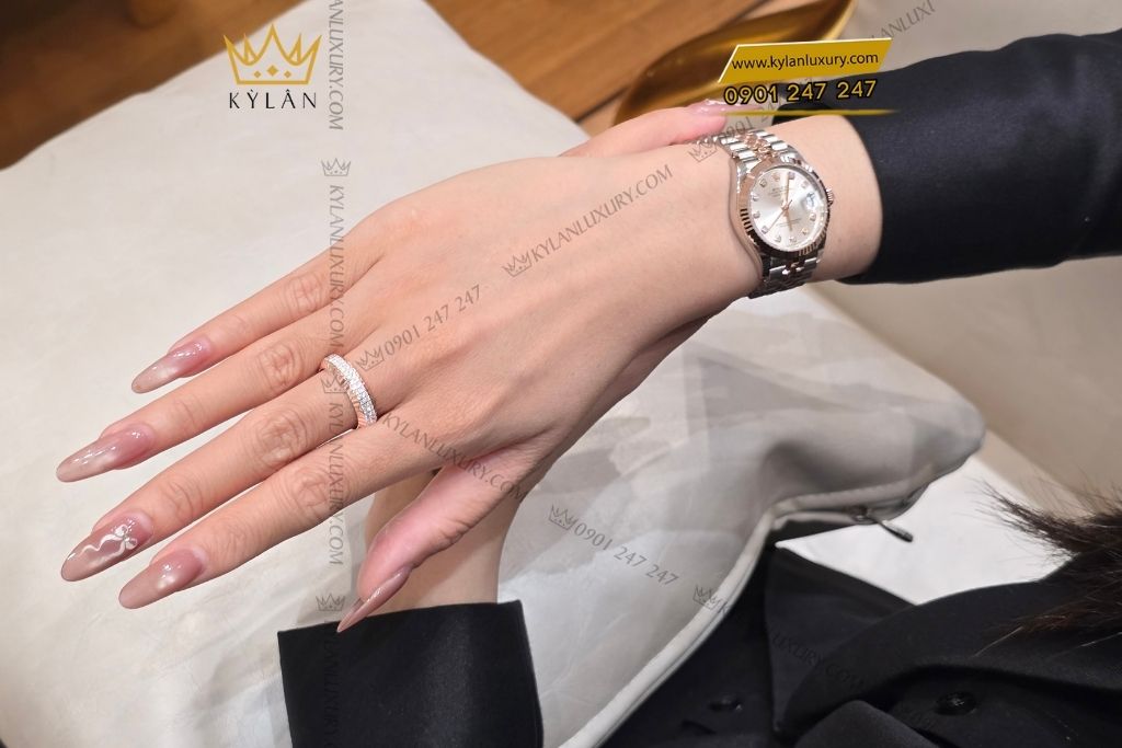 Kỳ Lân Luxury rolex datejust 31mm 278271 0016 4 Đồng hồ Rolex Datejust 31 278271-0016 màu bạc, cọc số nạm kim cương