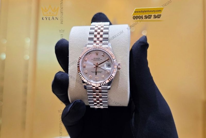 Đồng hồ Rolex Datejust 31 278271-0016 màu bạc, cọc số nạm kim cương