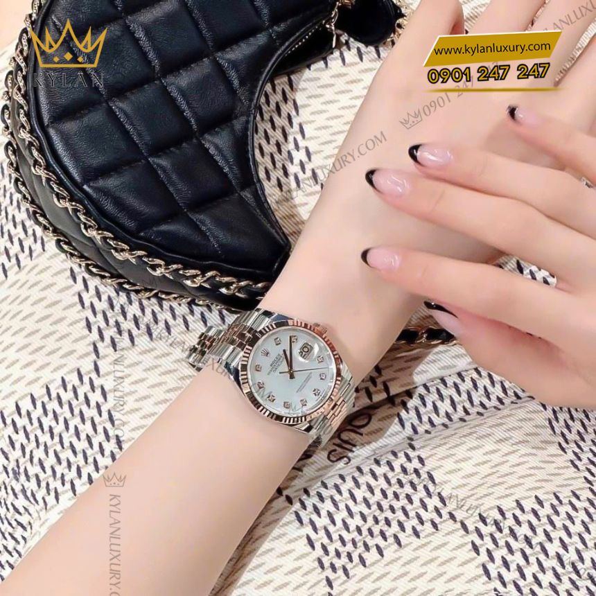 Kỳ Lân Luxury rolex datejust 36 126231 0021 5 Đồng hồ Rolex Datejust 36 126231-0021 mặt khảm trai