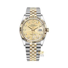 Đồng hồ Rolex Datejust 36 mặt lá cọ vàng 126233-0043