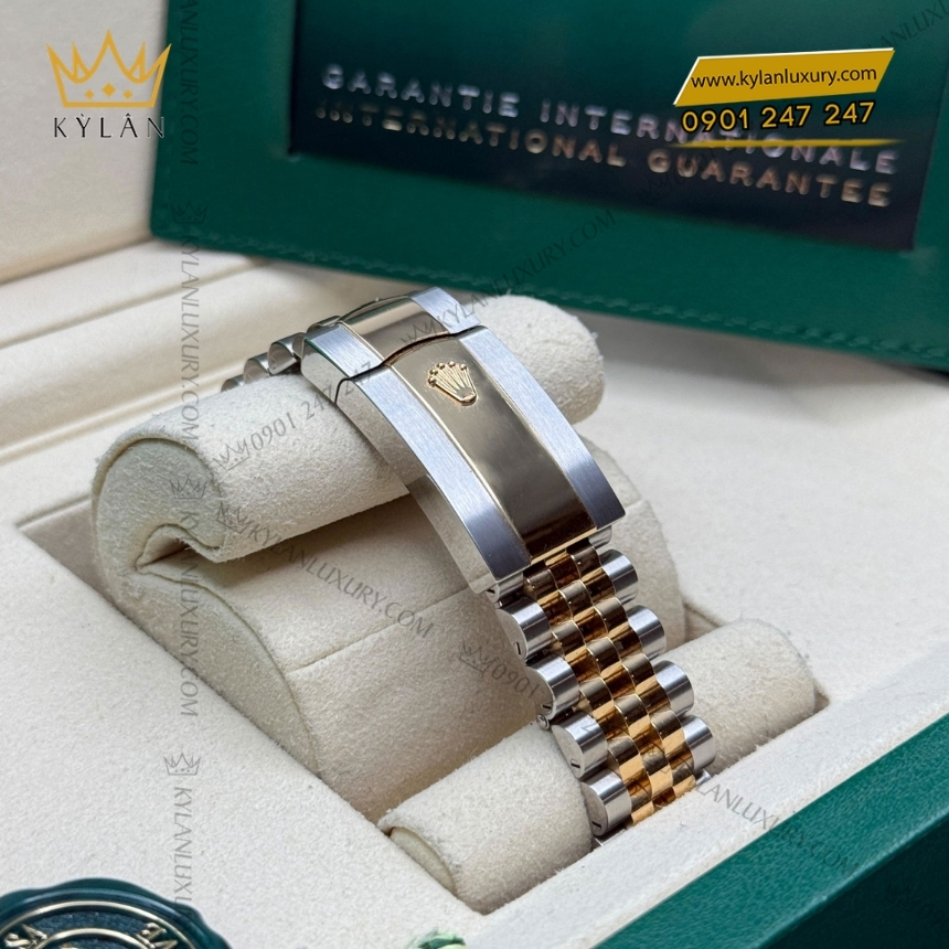 Kỳ Lân Luxury rolex datejust 36 126233 0043 3 Đồng hồ Rolex Datejust 36 mặt lá cọ vàng 126233-0043