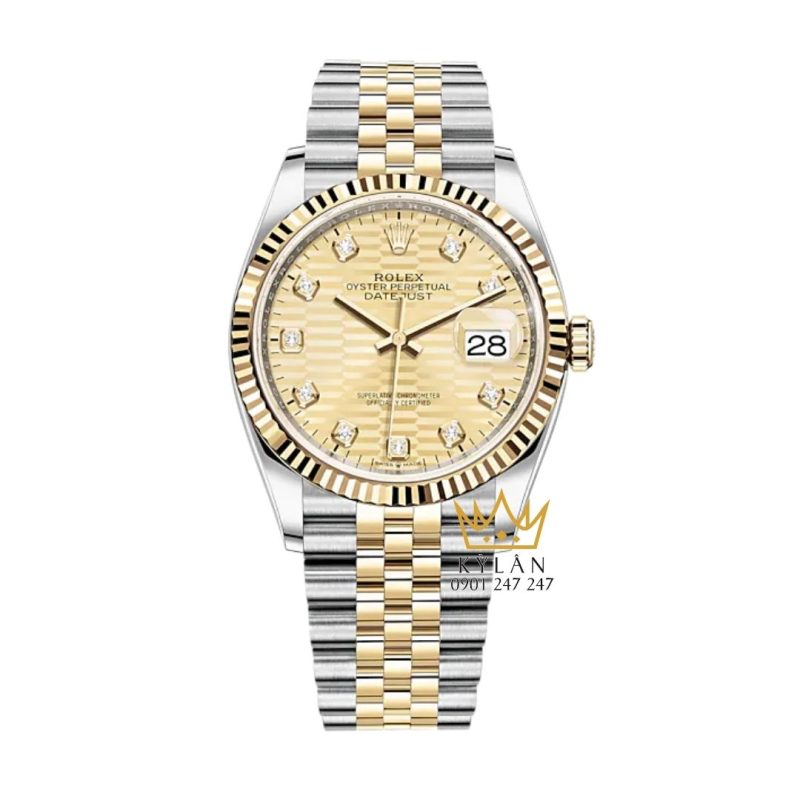 Rolex Datejust 36 demi vàng vàng 126233-0045