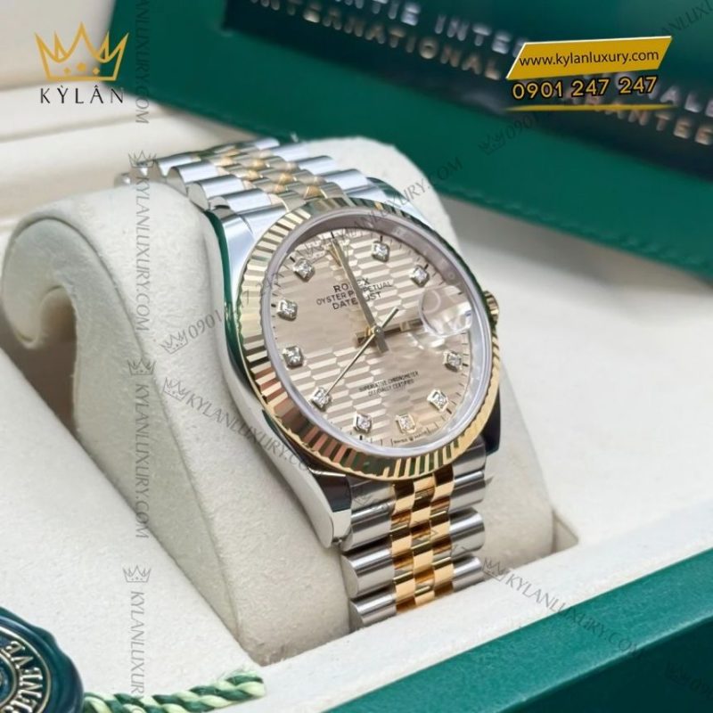 Rolex Datejust 36 demi vàng vàng 126233-0045