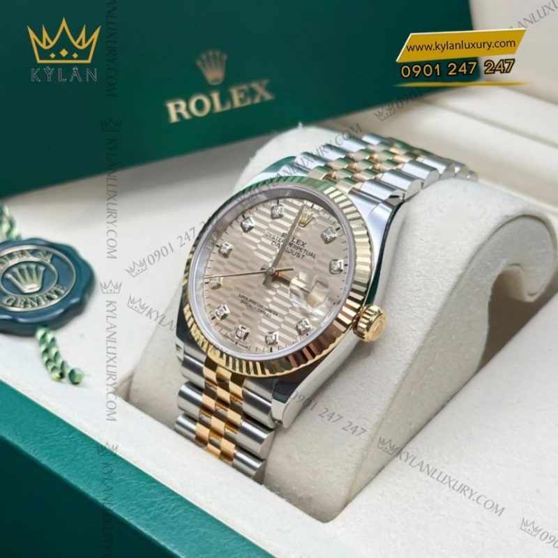 Rolex Datejust 36 demi vàng vàng 126233-0045