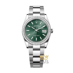 Đồng hồ Rolex Datejust 36 mặt xanh mint vành kim 126284RBR-0044