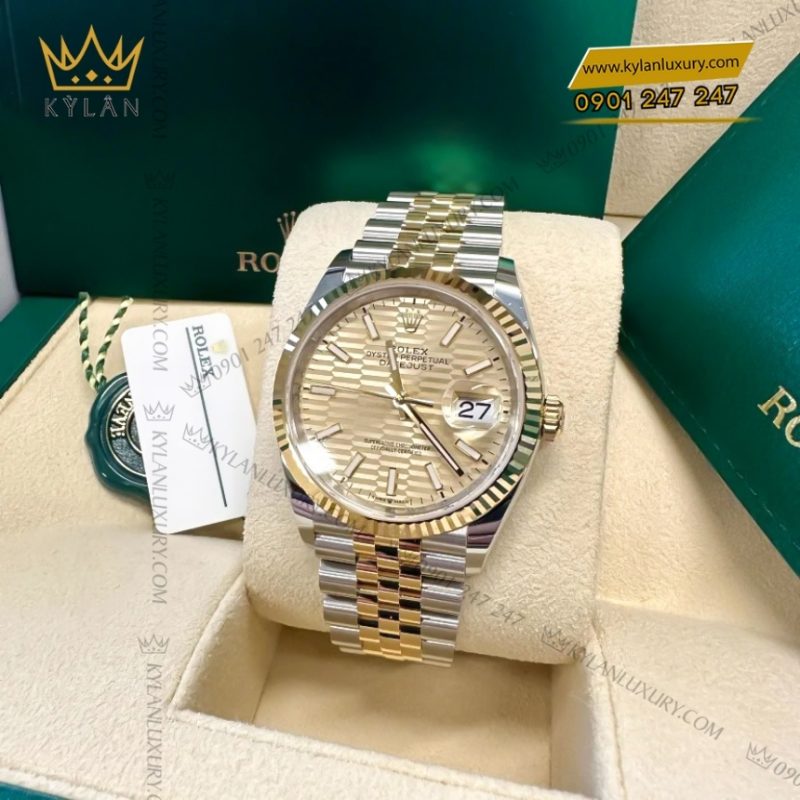 Đồng hồ Rolex Datejust 41 champagne nếp gấp 126333-0022