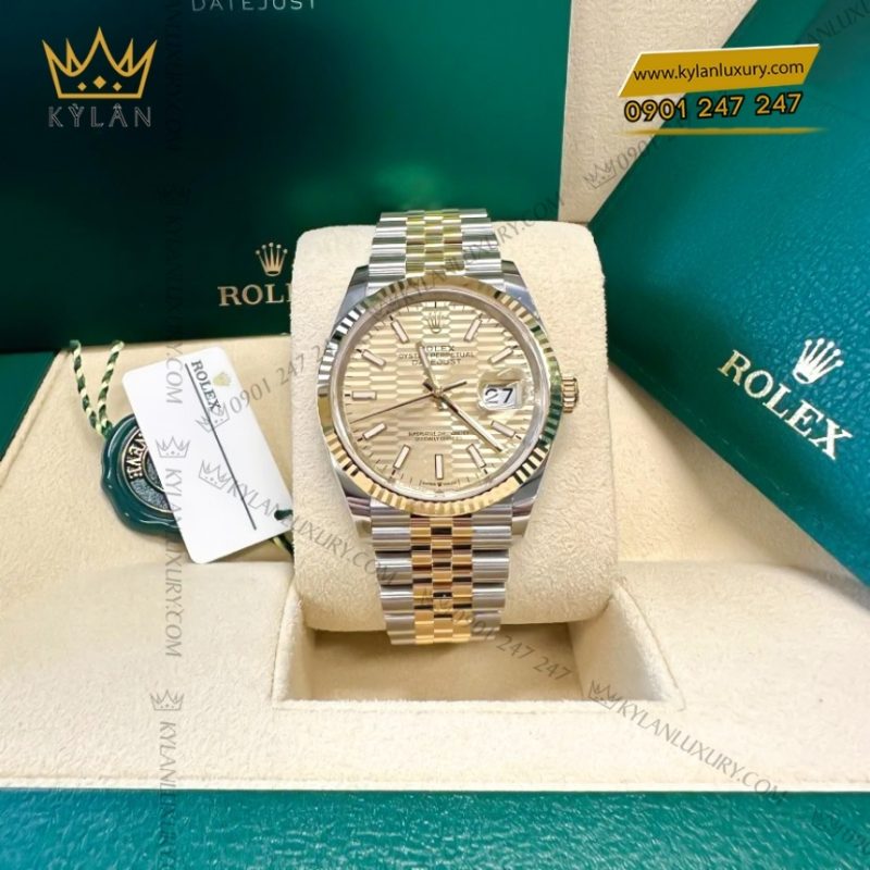 Đồng hồ Rolex Datejust 41 champagne nếp gấp 126333-0022