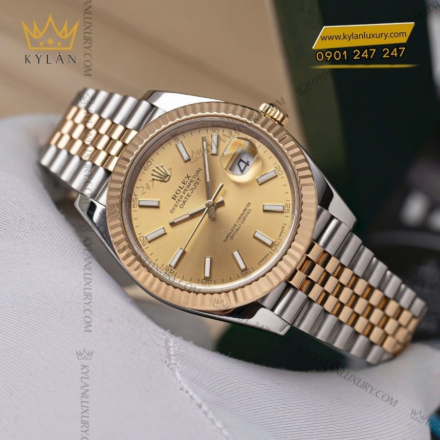 Kỳ Lân Luxury rolex datejust 41 champagne 126333 0010 2 Đồng hồ Rolex Datejust 41 Champagne 126333-0010