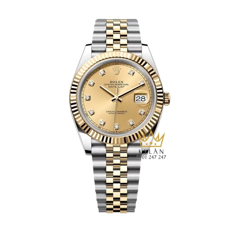 Đồng hồ Rolex Datejust 41 126333 mặt Champagne nạm kim cương