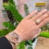 Đồng hồ Rolex Day-Date mặt số chocolate cọc kim cương baguette 228235-0003