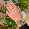 Đồng hồ Rolex Day-Date mặt số chocolate cọc kim cương baguette 228235-0003