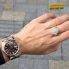 Đồng hồ Rolex Day-Date mặt số chocolate cọc kim cương baguette 228235-0003