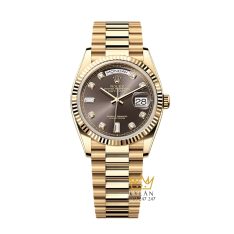 Đồng hồ Rolex Day Date 36 mặt xám đậm 128238-0022