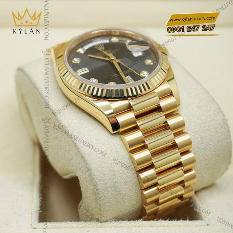 Đồng hồ Rolex Day Date 36 mặt xám đậm 128238-0022