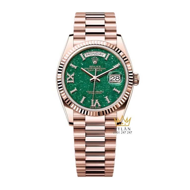 Đồng hồ Rolex Day Date 36 Aventurine kim cương 128235-0068