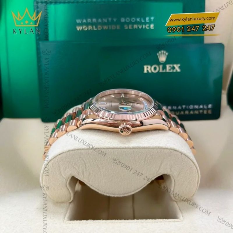 Đồng hồ Rolex Day Date 36 hồng kim cương 128235-0009