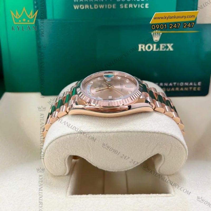 Đồng hồ Rolex Day Date 36 hồng kim cương 128235-0009