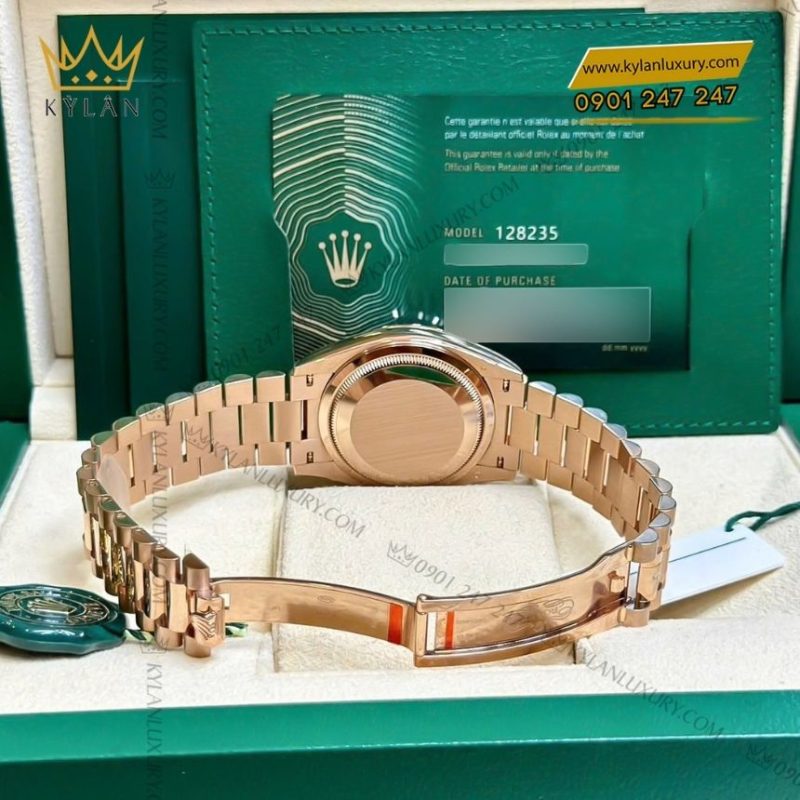 Đồng hồ Rolex Day Date 36 hồng kim cương 128235-0009